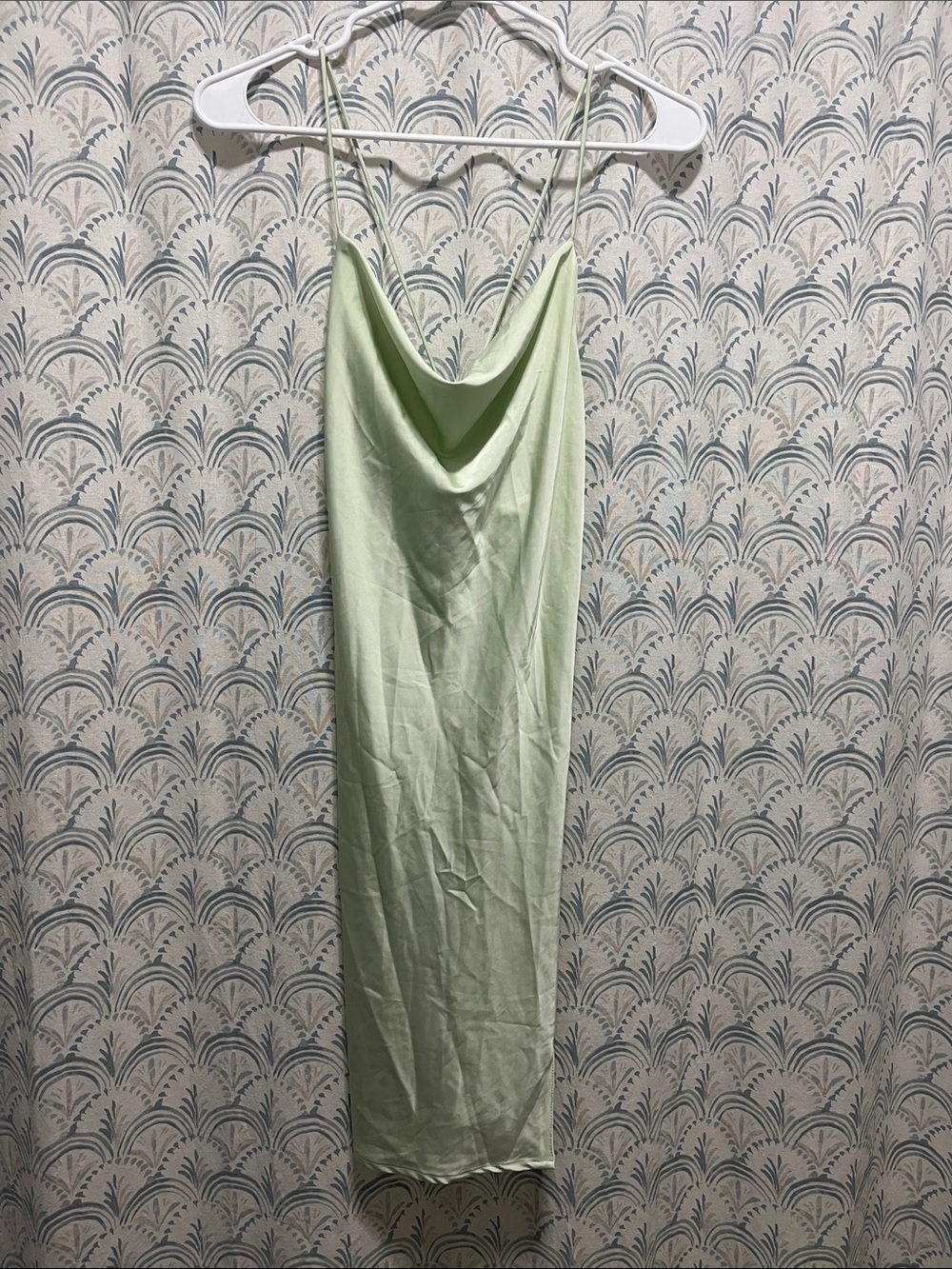 Rue21 Pastel Green Cowl Neck Midi Slip Dress